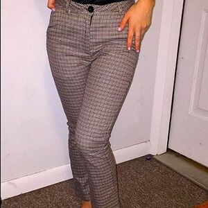 Unif Brown Plaid Dawson Pants Plaid Flare Pants